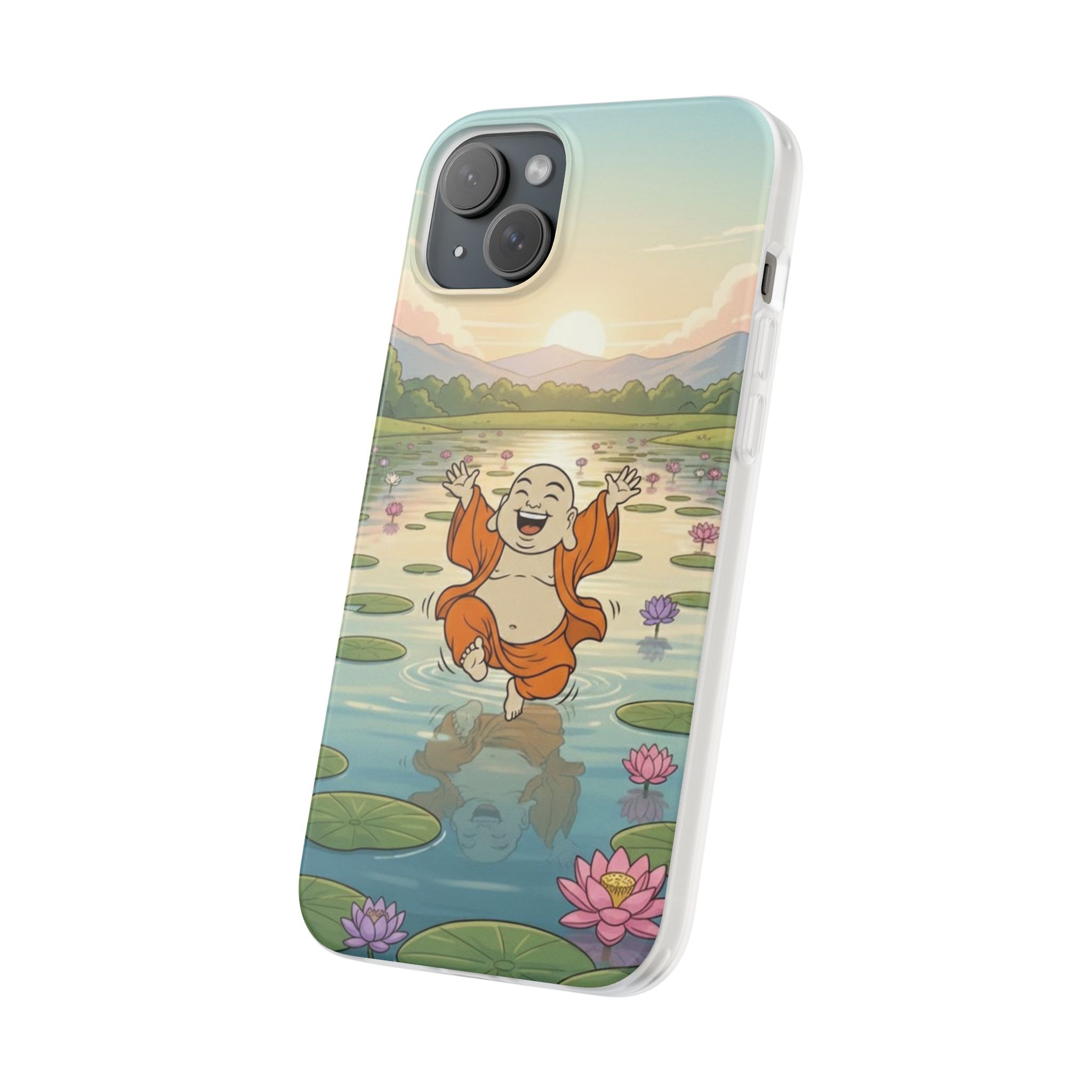 Happy Buddha Phone Case — Lotus Lake Flexi Case
