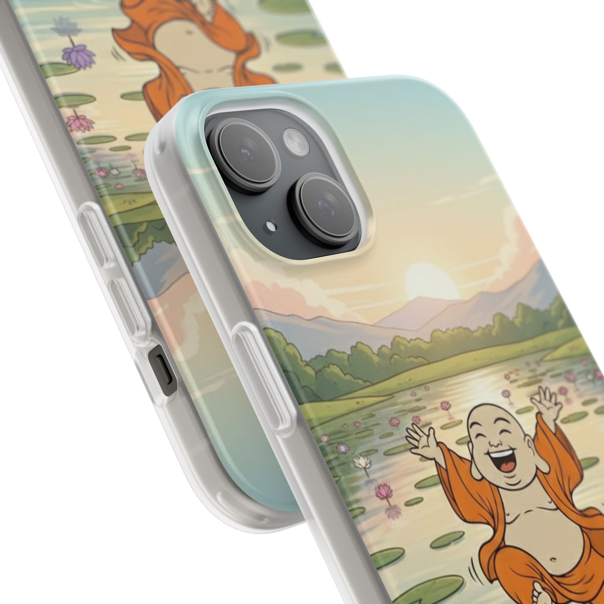 Happy Buddha Phone Case — Lotus Lake Flexi Case