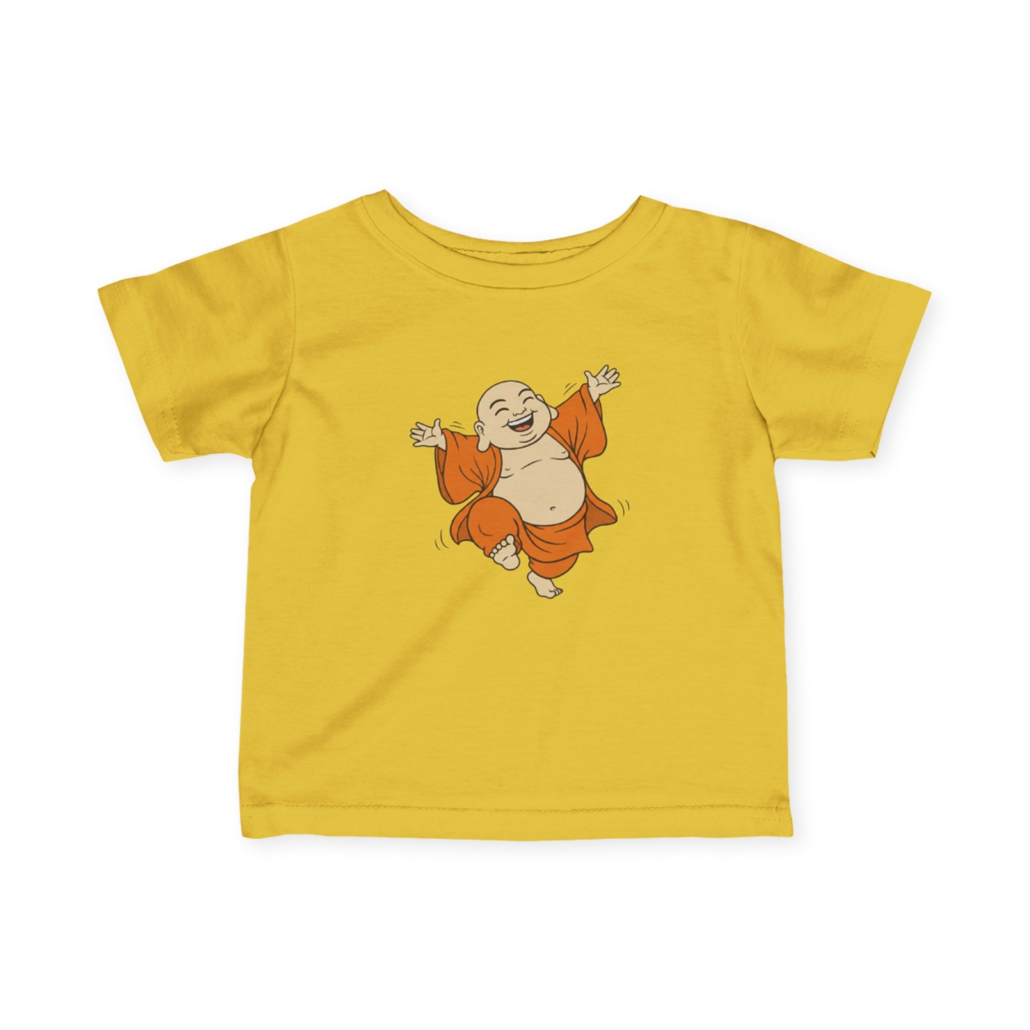 Happy Buddha Infant Tee — Dancing Buddha Baby Shirt
