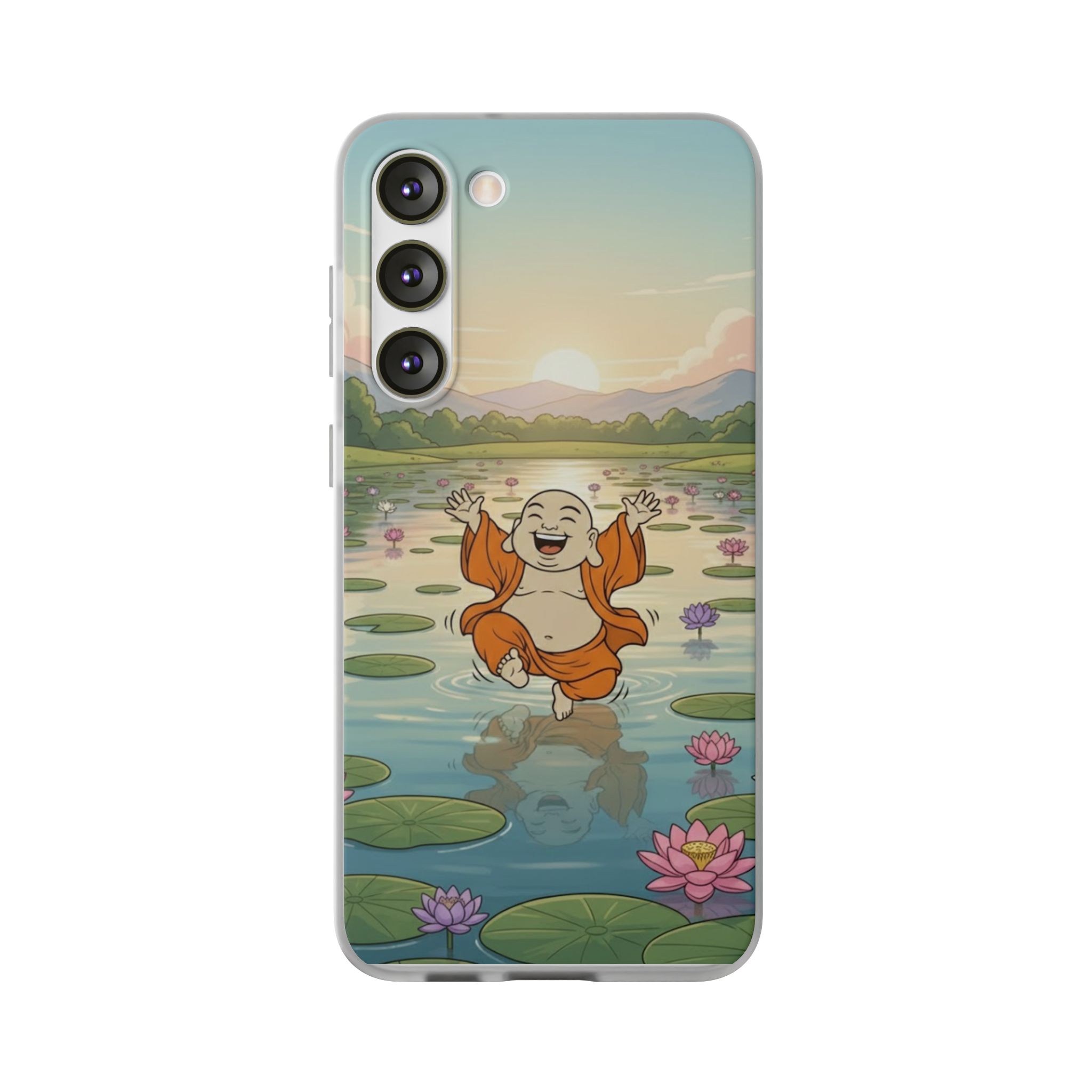 Happy Buddha Phone Case — Lotus Lake Flexi Case