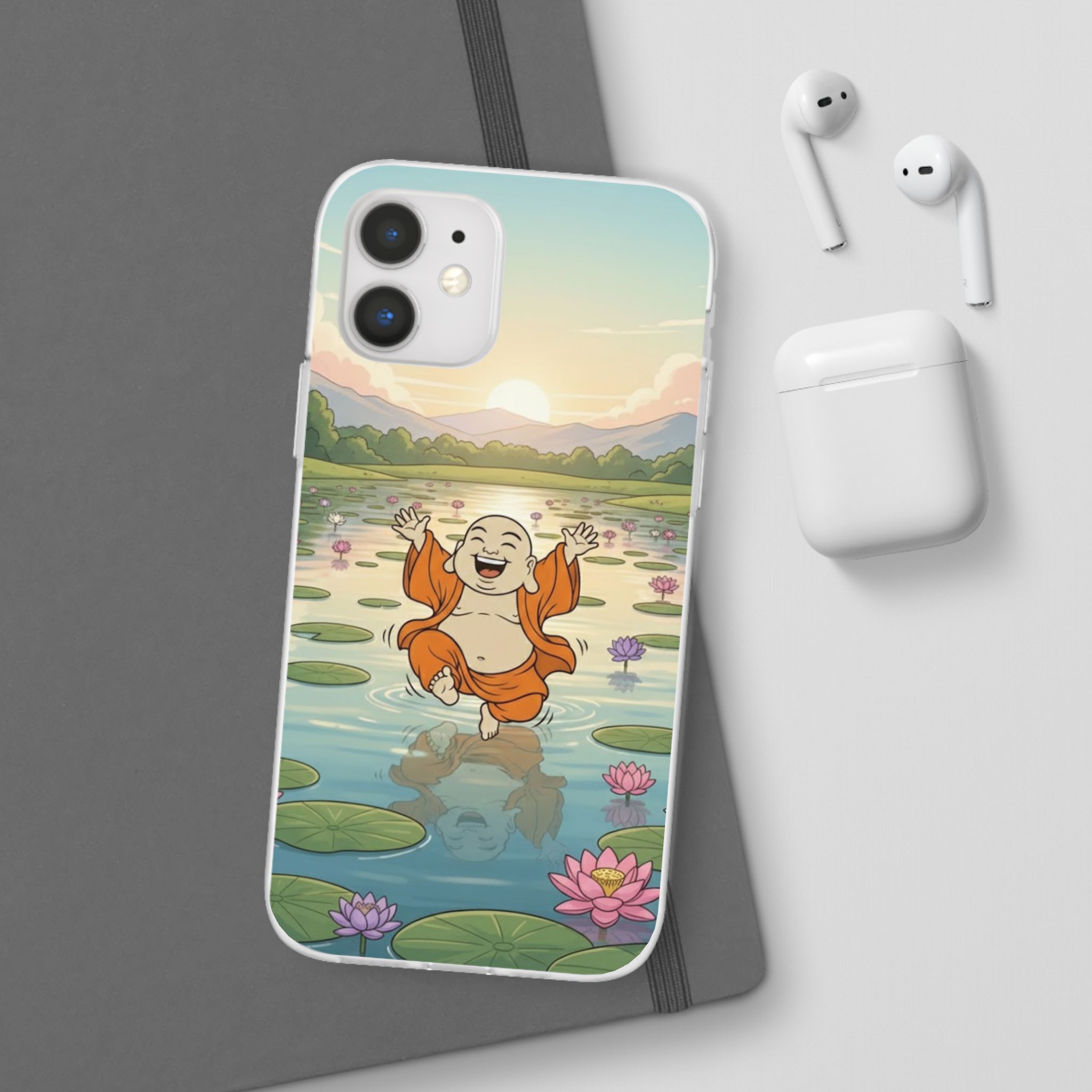 Happy Buddha Phone Case — Lotus Lake Flexi Case