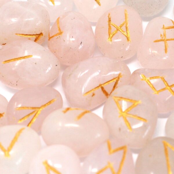 Rose Quartz Runes Stones: Connect to Ancient Mysteries Now - Happy Buddha