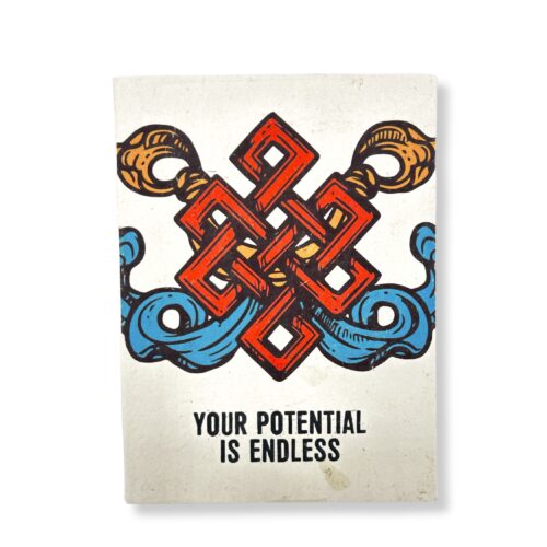 Lrg Lokta Inspiration Notebook (21x15cm) - 45 leafs - Your Potential - inc bookmark