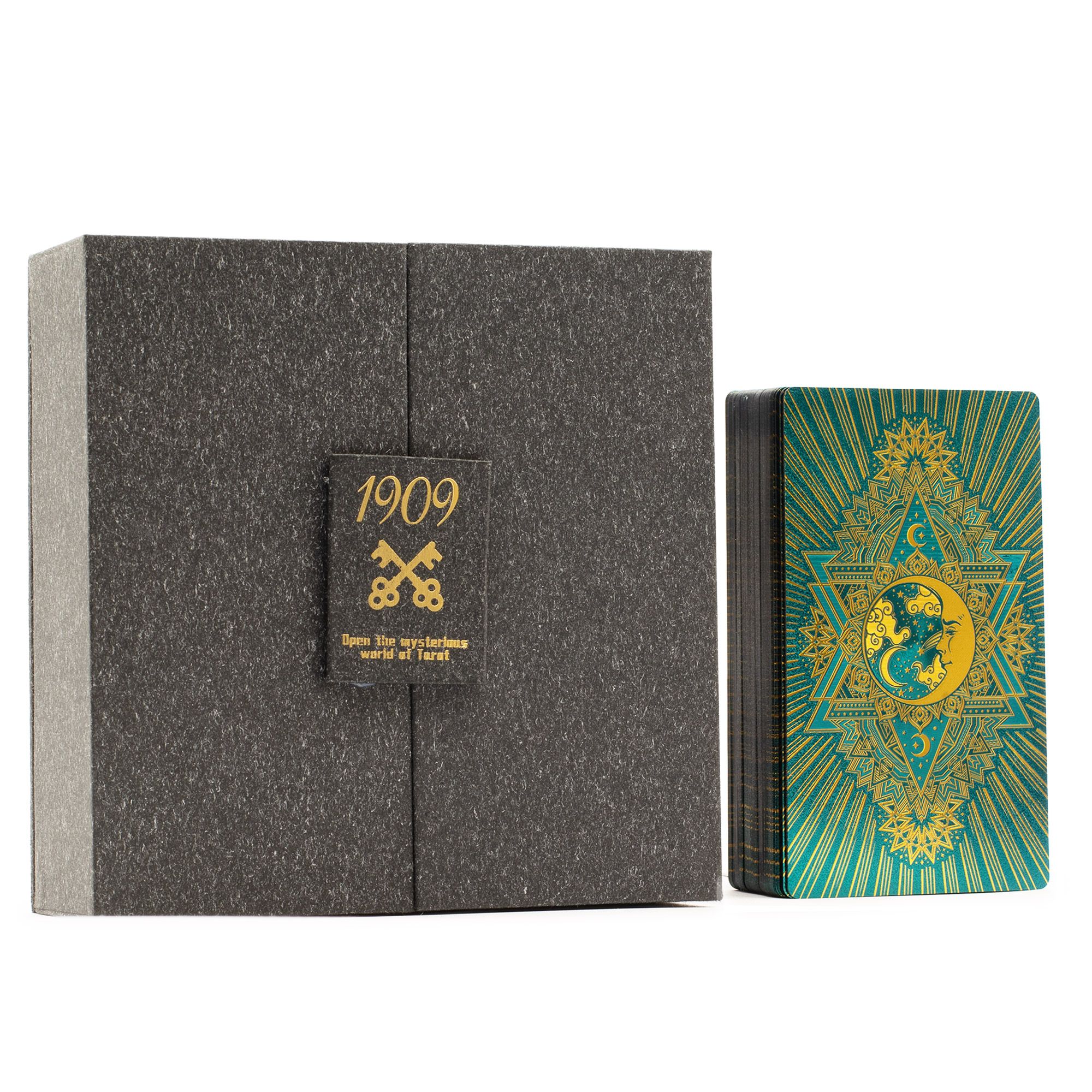 Gold & Turquoise Foil Tarot Card - Gift Set