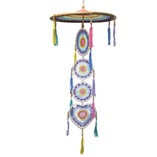 large rainbow pastel dreamcatcher