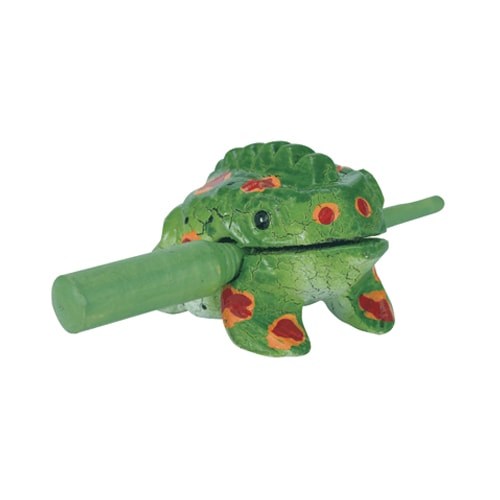 Green frog croaker stick musical instrument