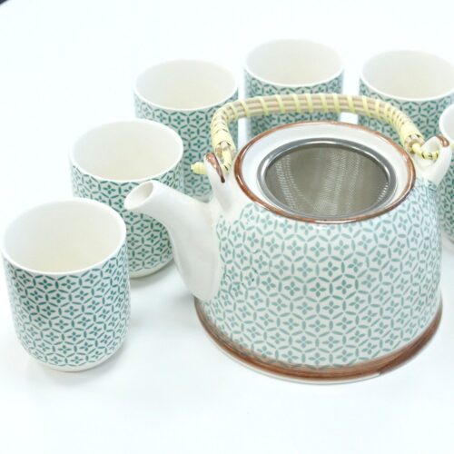 green teapot set
