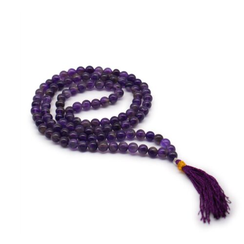 amethyst mala beads