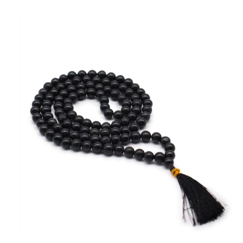 black agate mala 108 beads