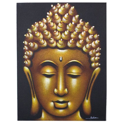 gold buddha oil painting
